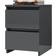 vidaXL 800530 High Gloss Grey Bedside Table 30x30cm 2pcs