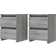 vidaXL 815330 Grey Sonoma Bedside Table 30x30cm 2pcs