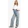 boohoo Womens Maternity Over The Bump Wide Leg Jeans Blue