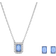 Swarovski Una Set - Silver/Blue/Transparent