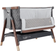 Tutti Bambini CoZee Luxe Bedside Crib Walnut/Slate 21.3x36.2"