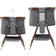 Tutti Bambini CoZee Luxe Bedside Crib Walnut/Slate 21.3x36.2"