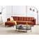 Beliani Velvet Right Hand Corner Red Soffa 266cm 4-sits