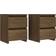 vidaXL 815332 Brown Oak Nachttisch 30x30cm 2Stk.