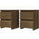 vidaXL 815332 Brown Oak Nachttisch 30x30cm 2Stk.