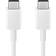 Samsung 3A 2.0 USB C - USB C M-M White 5.9ft
