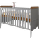 Tutti Bambini Rio Cot Bed with Cot Top Changer & Mattress - Dove Grey/Oak 29.5x56.8"