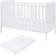 Tutti Bambini Rio Cot Bed with Cot Top Changer & Mattress White 29.5x56.8"