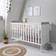 Tutti Bambini Rio Cot Bed with Cot Top Changer & Mattress White/Dove Grey 29.5x56.8"
