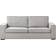 Beliani Vuokatti Light Grey Sofa 216cm 3 Seater