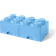 Room Copenhagen Brick Drawer, 8 Knobs, 2 Drawers, Stackable Storage Box, Light Blue