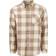 Magellan Outdoors Canyon Creek Long Sleeve Flannel Shirt - Oyster White/Walnut Buffalo