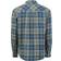 Magellan Outdoors Canyon Creek Long Sleeve Flannel Shirt - Moonlit Ocean/Deep Lichen Green Plaid