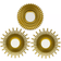 BONNYCO Pack of 3 Gold Wall Mirror 25cm