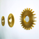 BONNYCO Pack of 3 Gold Wall Mirror 25cm