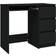 vidaXL Engineered Wood Black Writing Desk 45x90cm