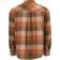 Magellan Outdoors Canyon Creek Long Sleeve Flannel Shirt - Amber Brown/Humus/Olive Night Buffalo