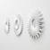 BONNYCO Pack of 3 White Wall Mirror 25cm
