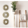 BONNYCO Pack of 3 Gold Wall Mirror 25cm