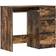vidaXL Engineered Wood Smoked Oak Writing Desk 45x90cm