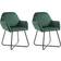vidaXL Velvet Green Kitchen Chair 84cm 2pcs