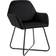 vidaXL Velvet Black Kitchen Chair 84cm 2pcs