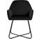 vidaXL Velvet Black Kitchen Chair 84cm 2pcs