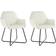 vidaXL Velvet Cream Kitchen Chair 84cm 2pcs