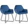 vidaXL Velvet Blue Esszimmerstuhl 84cm 2Stk.