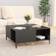 vidaXL Engineered Wood Black Coffee Table 80x80cm