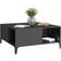 vidaXL Engineered Wood Black Coffee Table 80x80cm