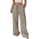 Shein Women's Solid Color Pocket Drawstring Loose Wide Leg Pants