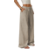 Shein Women's Solid Color Pocket Drawstring Loose Wide Leg Pants