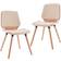 vidaXL 287382 Light Brown/Cream Köksstol 85cm 2st