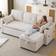 Aka Convertible L Shaped Sleeper Beige Sofa 211cm 3 Seater
