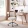 Latitude Run Mid-Century Modern Design Cream/Brown Office Chair 89.5cm