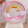 Shein 1pc Adult & Child Swimming Ring With Pink Cloud & Glitter Decorations Pool Float