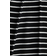 H&M Rib-Knit Dress with Flared Skirt - Black/Striped