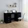 vidaXL 3054781 Black Writing Desk 50x140cm 2pcs
