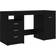 vidaXL 3054781 Black Writing Desk 50x140cm 2pcs