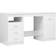 vidaXL 3054786 High Gloss White Skrivebord 50x140cm 2stk