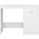 vidaXL 3054786 High Gloss White Skrivebord 50x140cm 2stk