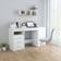 vidaXL 3054786 High Gloss White Skrivebord 50x140cm 2stk