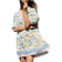 H&M Tie Belt Dress - White/Lemons