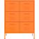 vidaXL Drawer Orange Storage Cabinet 80x101.5cm