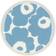 Marimekko Oiva Unikko Sky Blue Assiett 13.5cm
