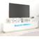 vidaXL LED Lights White TV Bench 200x40cm