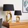 Trio Lighting Taba Black/Gold Table Lamp 52cm