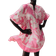 H&M Tie Belt Dress - Pink/Patterned