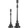 Oriva Theo Black/Gold Lampfot 42cm